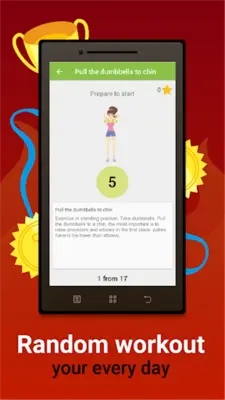 Fitness with dumbbells android App screenshot 1