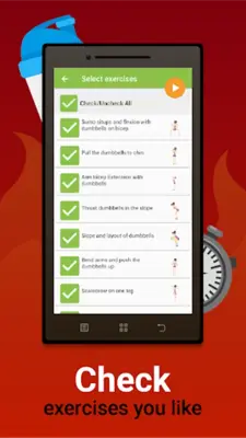 Fitness with dumbbells android App screenshot 3